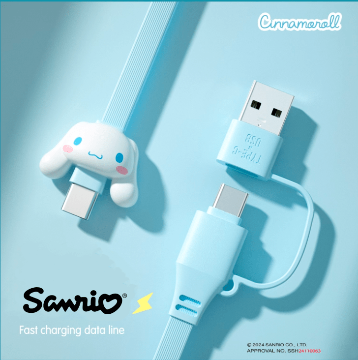 Sanrio Charging Cables | Hello Kitty, Kuromi, Cinnamoroll, Pochacco | MistPals - MistPals