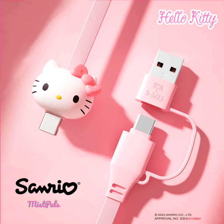 Sanrio Charging Cables | Hello Kitty, Kuromi, Cinnamoroll, Pochacco | MistPals - MistPals