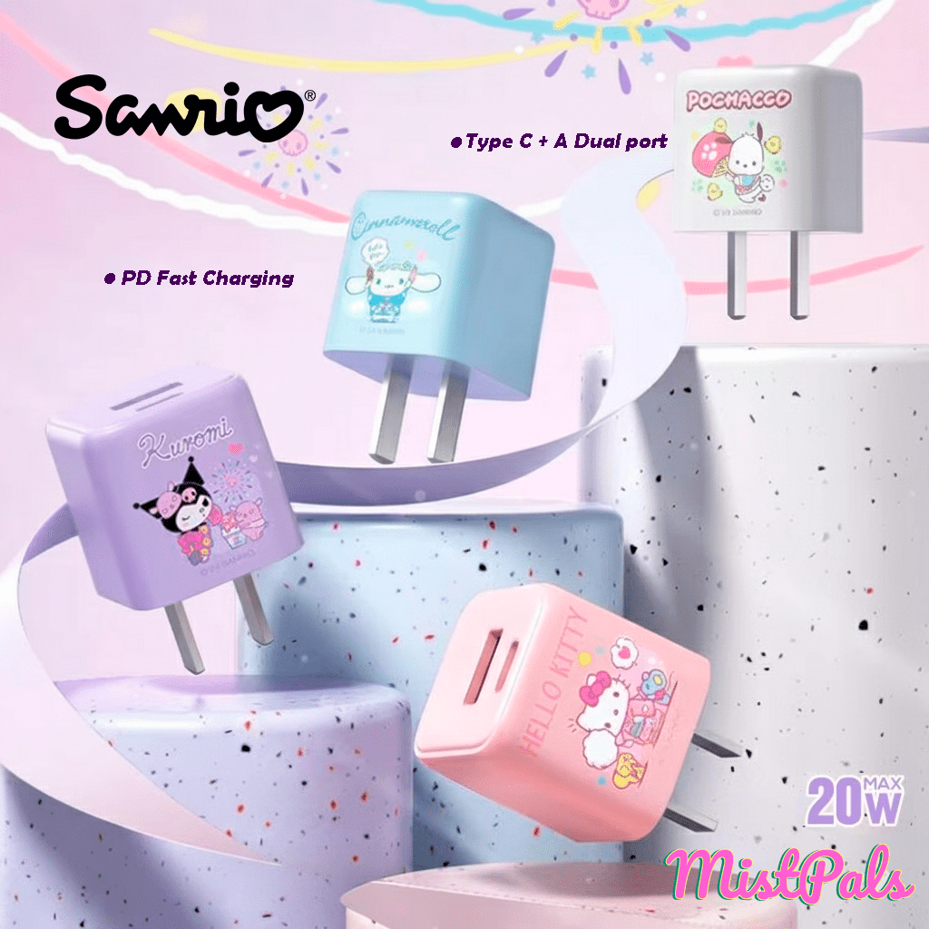 Sanrio Fast Charger | Hello Kitty, Kuromi, Cinnamoroll, Pochacco | MistPals - MistPals